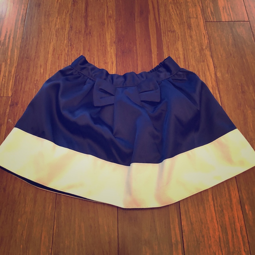 Janie and Jack Toddler Navy Blue White Skirt